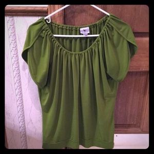 Worthington olive green dress top